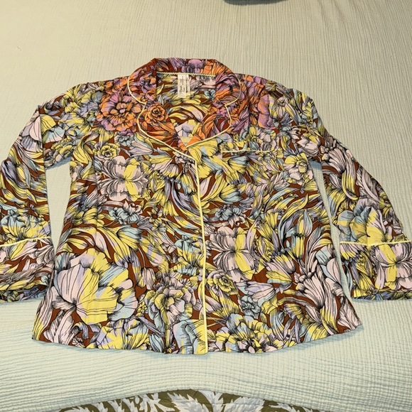 Anthropologie flannel Pajama set size Medium - Picture 5 of 9